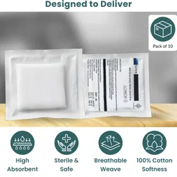 MED GS-60 Soft Sterile Cotton Multi-Layer Gauze for First Aid Gauze Medical Dressing image 2