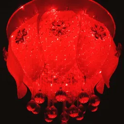 shri mahal antiques 300 MM LED Crystal Chandelier Light With Remote For Living Room Bed Room Hall Chandelier Ceiling Lamp image 5