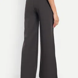 broadstar Women Loose Fit Brown Cotton Blend Trousers image 3