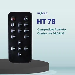 GTML HT 78 USB Remote Control Compatible with F&D Compatibility: Compatible with F&D Home Theater Remote for USB. Remote Controller image 1