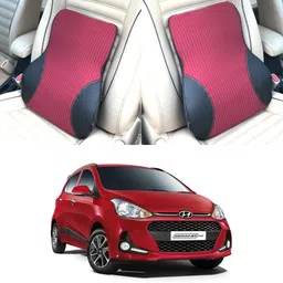 oshotto Black, Red Fabric, Leatherite Car Pillow Cushion for Hyundai-picture-26