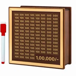 kiddie 100000 Rs Goal Tracker Cash: Collection Bank for Kids Adults Coin Bank (Brown) Coin Bank-picture-39