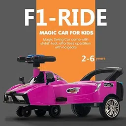 kidbitkart Magic Swing Car Ride on with Music & Lights Car Non Battery Operated Ride On-picture-44