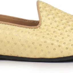 fausto Embroidery Sequin Ethnic Slip On Juttis for Wedding|Traditional Sherwani Shoes Mojaris For Men image 5