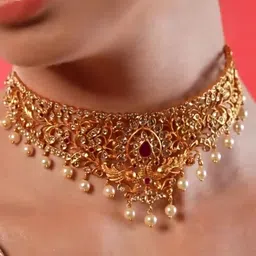 naitrutya elegance Alloy Gold-plated Gold Jewel Set image 5