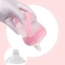 tinny tots Unbreakable Baby Sippy Cup Learning Sipper Feeding Bottle & Twin Handles image 3