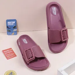 doctor extra soft Classic Cushion Sliders/Slippers with Adjustable Buckle Strap for Adult D-526 Women Slides-picture-48