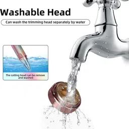 BEAUTYKINGDOM 2-in-1 Rechargeable Eyebrow Trimmer and Facial Hair Remover for Women Trimmer 70 min Runtime 2 Length Settings image 4