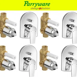 parryware Praseo concealed Diverter Body with Concealed Upper Part set of 4 pic 104 Praseo Diverter with upper trim | Hot and Cold water Mixer | Complete set Diverter Faucet-picture-10