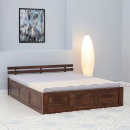 woodsworth from pepperfry Brakel Sheesham Wood Queen Size Bed In Provincial Teak Finish With Box Storage-picture-46
