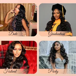 ss clipextension 6 clip real look hairs for women black 22 inch easy to wear Hair Extension image 3