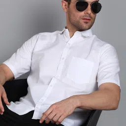 mildin Men Regular Fit Solid Spread Collar Casual Shirt-picture-28