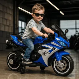 shipeeship Rechargeable Battery Operated Ride on Bike for Kids, Bike Battery Operated Ride On image 3