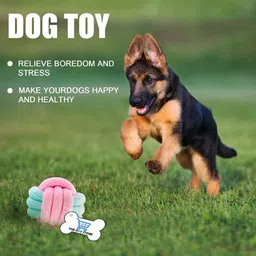 the dds store Durable Pet Teeth Cleaning Chewing Biting Knotted Small Puppy Toys -100% Natural & Safe Cotton (Color May Vary) Puppy Teething Toy for Dogs & Pets Cotton Ball, Chew Toy, Tough Toy, Training Aid For Dog & Cat-picture-26