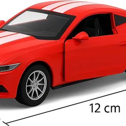 mikkora Die-Cast Alloy Sports Car Toy with Pull Back & Opening Doors – Red image 4