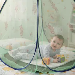 ruglynn BLUE WHITE FLORAL Polyester Washable Infants Mosquito Net image 2