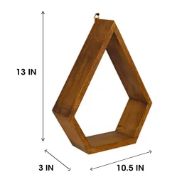 symplify William Iii Diamond Shaped Set Of 3 Wooden Wall Shelves image 12