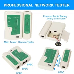 coolcold RJ45 RJ11 LAN Cable Tester with LED Indicators (Blue) Wireless Ethernet Lan Adapter compatible with Windows image 3