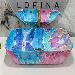 lofina ceramic Premium Designer Table Top Counter Top Ceramic Wash Basin AI1024 DESIGNER COUNTER WASH BASIN GLOSSY finish (MULTICOLOR) Table Top Basin image 4