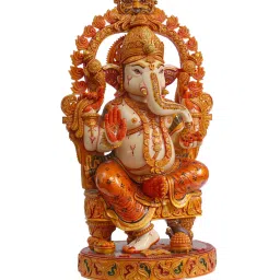 urbancart Ganesha Stone Multicolour Religious Idol image 2