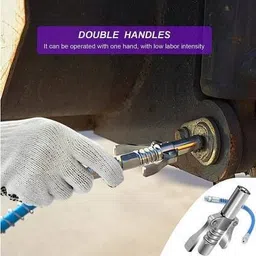 digital craft Gun Coupler Quick Lock and Release Grease Coupler with pipe Manual Sprayer image 2