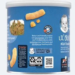 gerber Snacks for Baby Lil Crunchies, Mild Cheddar Baby Crunchies 60 g image 4