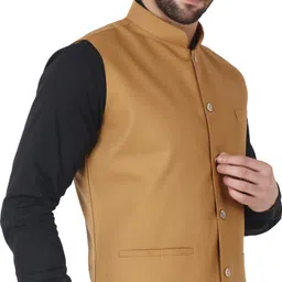 sylzon Solid Men Waistcoat image 4