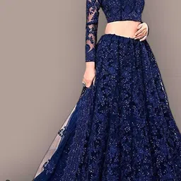 kit villa Net Stitched Anarkali Gown-picture-33