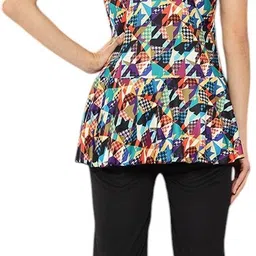 Muhuratam Womens Multi-Black Colour Printed Nylon Swim Suit With Goggle Printed Women Swim-dress Multicolor Swimsuit image 3