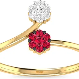 PC Jeweller The Zsofia 22kt Ruby Yellow Gold ring image 2
