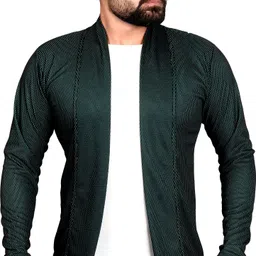 fashionbazaar4u.com Men Full Sleeve Green Shrug-picture-10