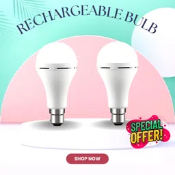 guggu Rechargeable Emergency Bulb Inverter Bulb for home 4Hr battery backup_Pack4 H327 3 hrs Bulb Emergency Light image 1