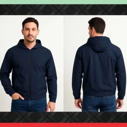 RainfunTrend Solid Men's Windcheaters Jacket Regular Fit Solid Men Wind Cheater image 2