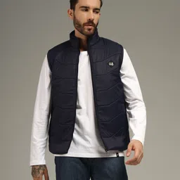 metronaut Sleeveless Self Design Men Casual Jacket image 1