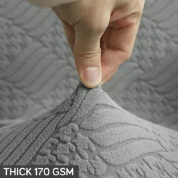 hokipo Jacquard 1 Seater Sofa Plain Cover image 3