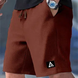 adrenex Solid Men Brown Regular Shorts-picture-22