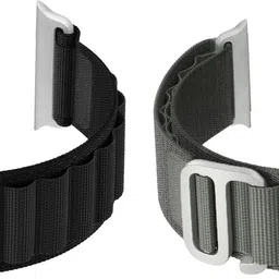 ACM Pack of 2 Sliding Strap Nylon Hook for |Watch Series 2 38mm Smartwatch 1003573 mm Fabric Watch Strap image 3