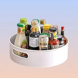 ruvrax Plastic complete rotation Spinning Rack Organizer – Apartment & Kitchen Space Storage Basket-picture-12