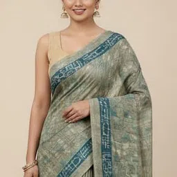 anugrah textile Printed Banarasi Lycra Blend, Chiffon Saree-picture-17