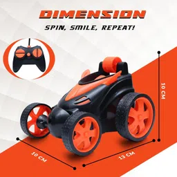 the flyer's bay Rechargeable 360° Rotating & Rolling Stunt Car Toy with USB Cable & Remote image 2