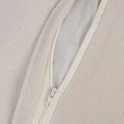 eyda Beige & Red 2 Pieces Quirky Square Cotton Cushion Covers image 3