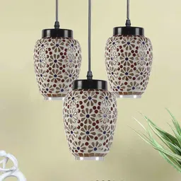 new era Jumilla Multicolour Glass Cluster Hanging Light image 2