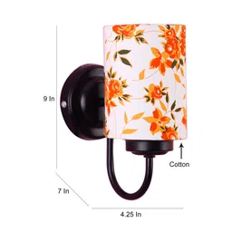 new era Multicolor cotton wall mounted lamp with Black Base image 4