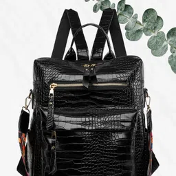 houseofcommon Medium 25 L Laptop Backpack Backpack Purse for Women Convertible 25L Travel Vintage PU Leather Shoulder-picture-27