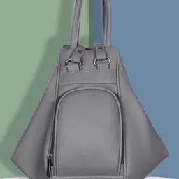 creeper Small 8 L Backpack Large 8L Backpack Women's Faux Leather Multi Color Harrie Backpack (Grey)-picture-18