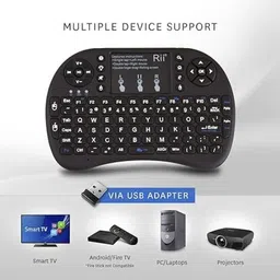 ROAR BGF_871A_hard Keyboard with Backlight Touchpad Mouse, Mini Wireless Keyboard Wireless Thumb-size Multi-device Keyboard Compatible with Desktop, Laptop, Mac image 3