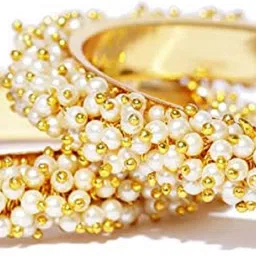 quality products bhopal Metal Pearl Gold-plated Kada image 3