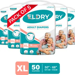 eldry Adult Diaper Tape Style Unisex, Waist Size (50-68 Inch | 127-172 cm, Adult Diapers - XL-picture-19