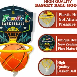 fundio Adjustable Height Basketball Set for Kids Basketball Ring image 3