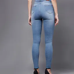 miss chase Women Skinny High Rise Blue Jeans image 2